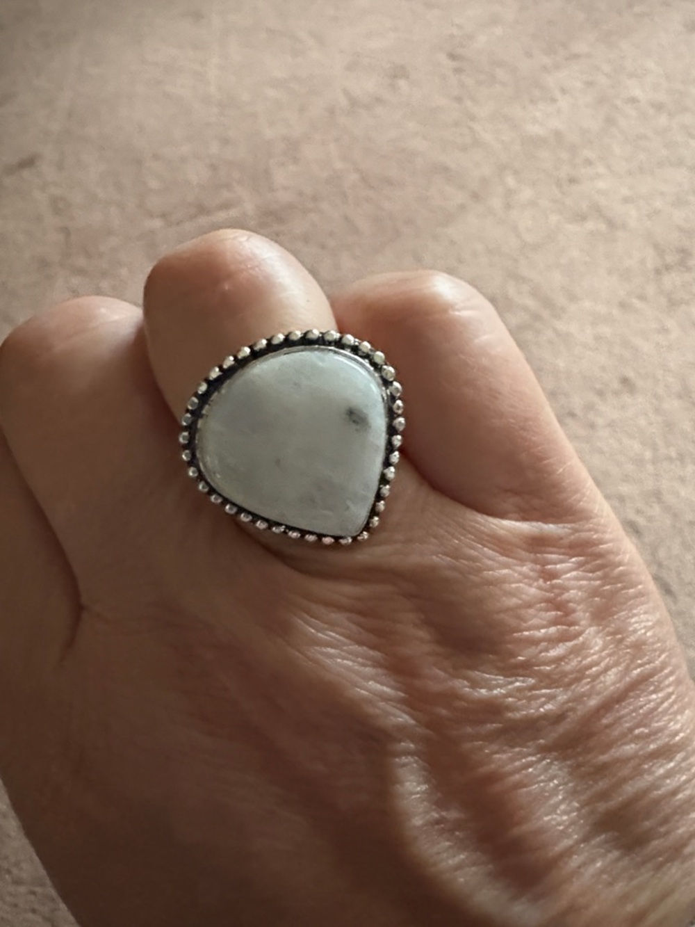 Moonstone silver ring - Picture 3 of 7